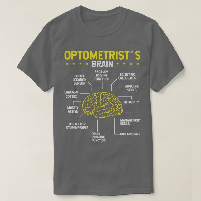 Optician Brain Optomestry Glasses Eye Whisperer T Shirt (Design framsida)