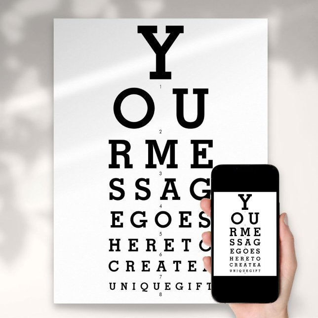 Optician Chart Skapar ditt eget meddelande Poster (Skapare uppladdad)