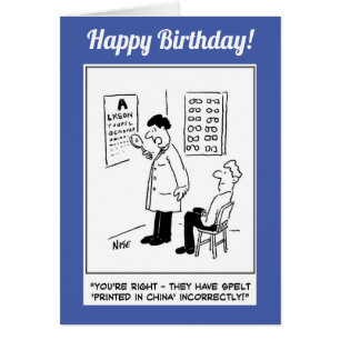 Optician ge an öga test hälsningskort