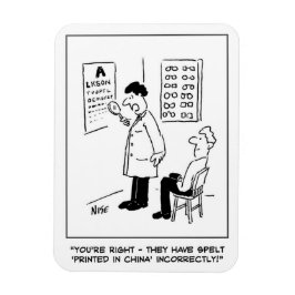 Optician ge an öga test magnet