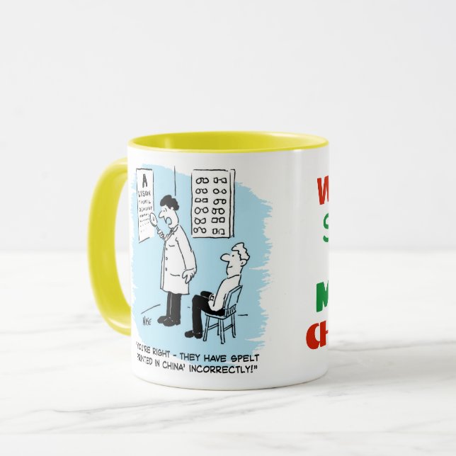 Optician ge an öga test mugg (Framsida vänster)