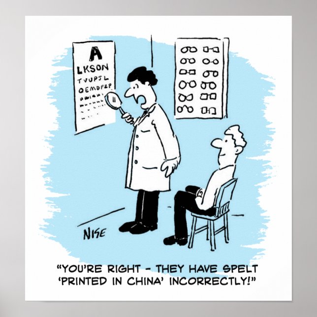 Optician ge an öga test poster (Framsidan)