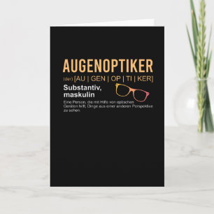Optician Gift Kort