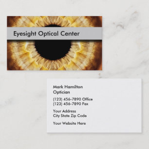 Optician Öga Care Center Medical Visitkort