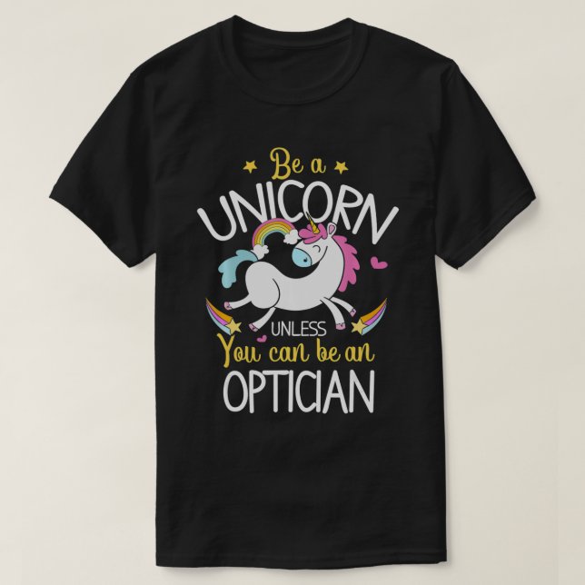 Optician Unicorn Funny Optician Outfit Optician G T Shirt (Design framsida)
