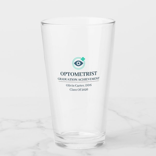 Optiker Anpassat Namn Sedan År Glaskopp (Framsida)