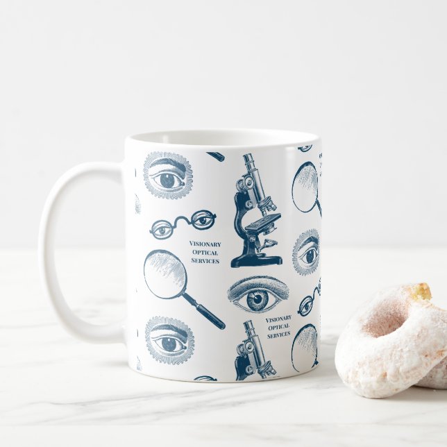 Optiker eller forskare i öga Doktor Kaffemugg (Med munk)