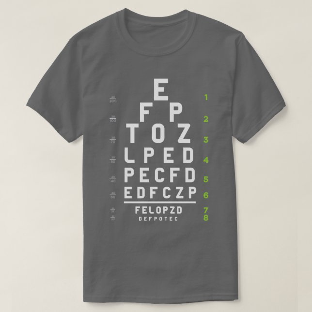 Optiker Oftalmolog Funny Optics Öga Optometr T Shirt (Design framsida)