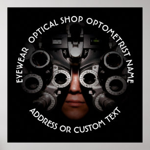 Optiker Optometrist Oftalmolog Namn Poster