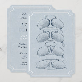 Optiker pensionering vintage glasögon inbjudningar