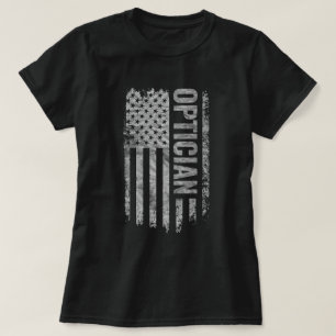Optiker USA Flag Distressed design T Shirt