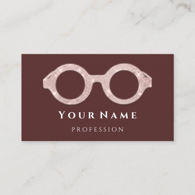 Optikerglasögon för Optiker Ro Öga Optiskt Mode Visitkort (Framsida)