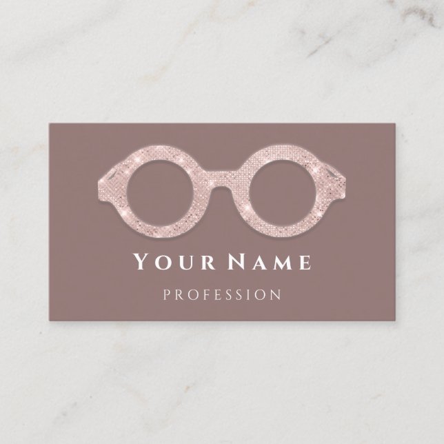 Optikerglasögon med rökfri Öga- i Ro Visitkort (Framsida)