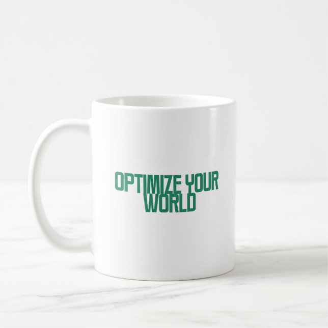 Optimera din värld | Effektivitet & Strategidesign Kaffemugg (Vänster)