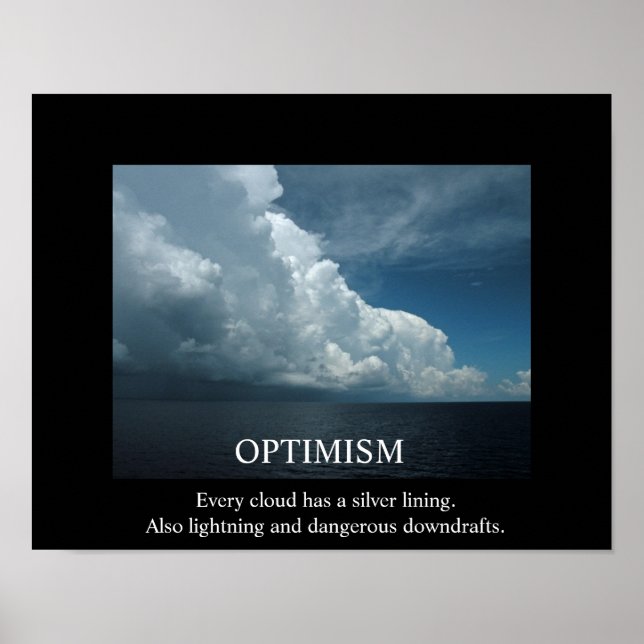Optimism and Clouds De-Motivational Poster (Framsidan)