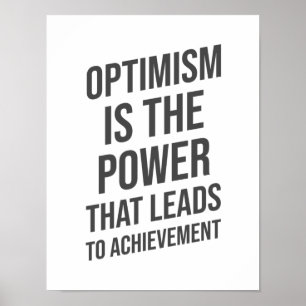 Optimism är kraften - Motiv inspiration Poster