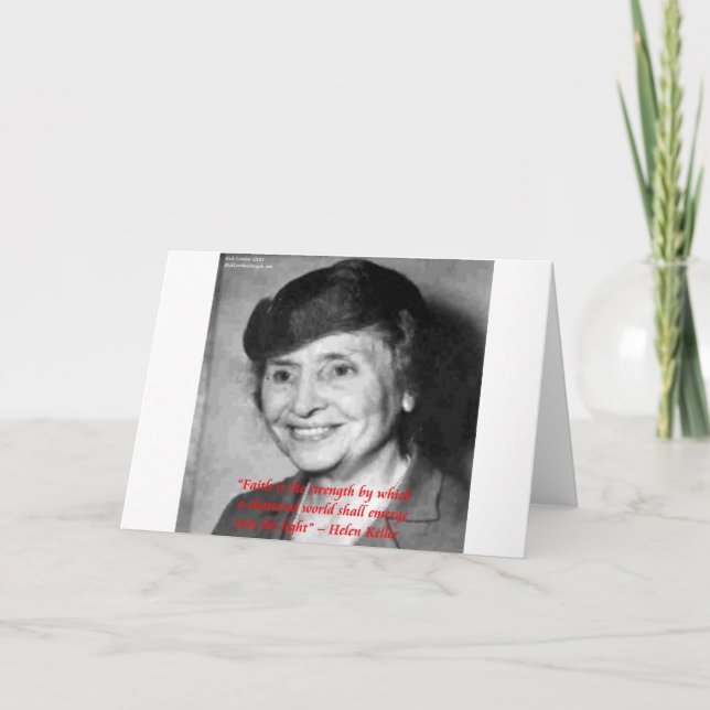 "Optimism är tron som leder till prestation. Ingen Kort (Framsida)