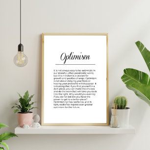 OPTIMISM-inspirerande uppmjukning Skriv ut Poster
