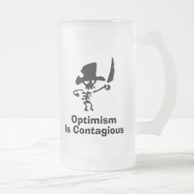Optimism Pirat är smittsamt Frostat Ölglas (Höger)