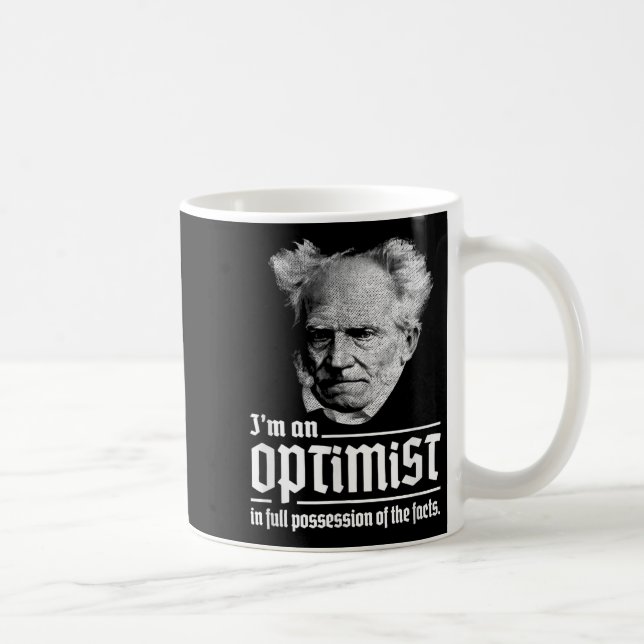 Optimist Arthur Schopenhauer Pessimism Pessimist P Kaffemugg (Höger)