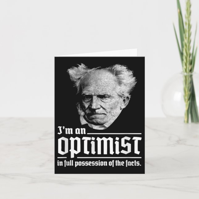 Optimist Arthur Schopenhauer Pessimism Pessimist P Kort (Framsida)