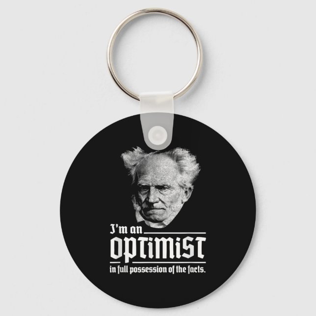 Optimist Arthur Schopenhauer Pessimism Pessimist P Nyckelring (Framsida)