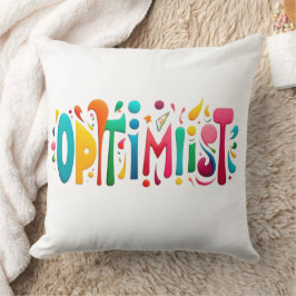 "Optimist Decorative Pillow, home decor Kudde