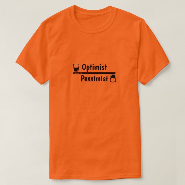 Optimist/Pessimist - En MisterP-skift T Shirt (Design framsida)