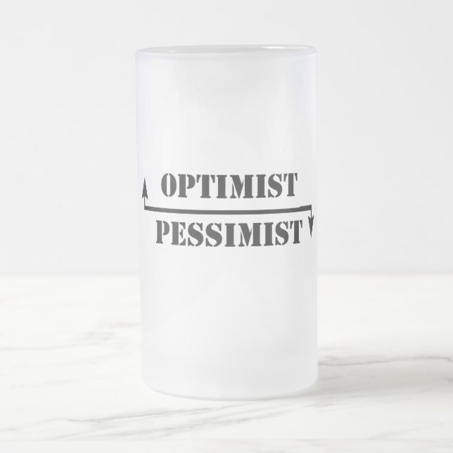 optimist/pessimist frostat ölglas (Center)
