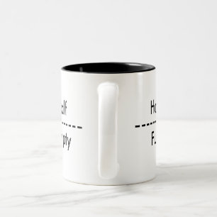 Optimist-/Pessimistmugg Två-Tonad Mugg