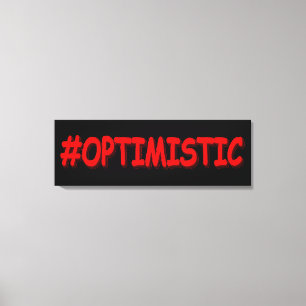 "#OPTIMISTIC" Cute Design. Köp nu Canvastryck