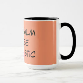 Optimistisk citationsteckenkaffemugg mugg