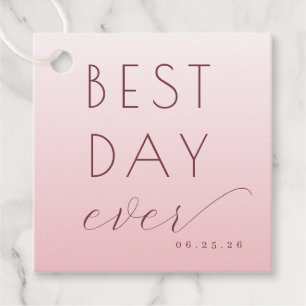Optimistisk Rosa Typografisk Firande Gåvor Etiketter