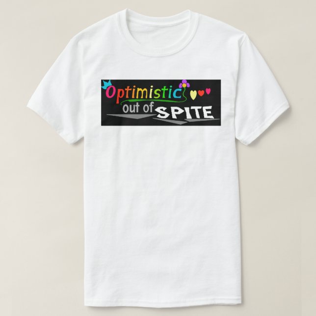 "Optimistiskt" i färg T Shirt (Design framsida)
