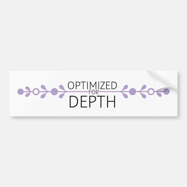 Optimized For Depth Minimalist Technical Bildekal (Framsidan)