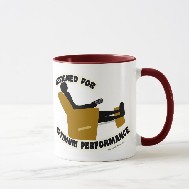 Optimum Performance Cheeky Lazy Slogan Mugg (Höger)
