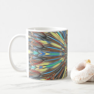 Optisk Abstrakt för edgy afrikansk stadsplanering Kaffemugg