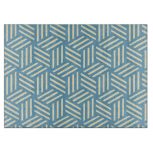 Optisk Abstrakt för Retro-kuber Mönster Blue