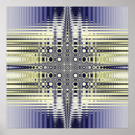 Optisk abstrakt Illusion Fractal Poster