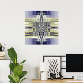 Optisk abstrakt Illusion Fractal Poster