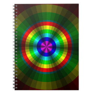 Optisk anteckningsbok för Illusion Rainbow Med Spiral