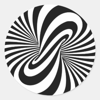 Optisk bild 3D Spiral Runt Klistermärke