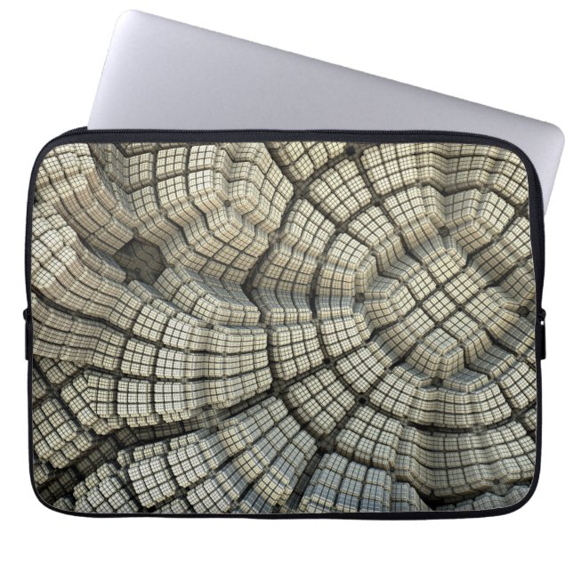 Optisk bild av 3D-kubikbitar Laptop Fodral (Framsidan)