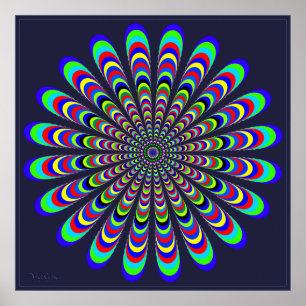 Optisk bild av blomstavspropeller poster