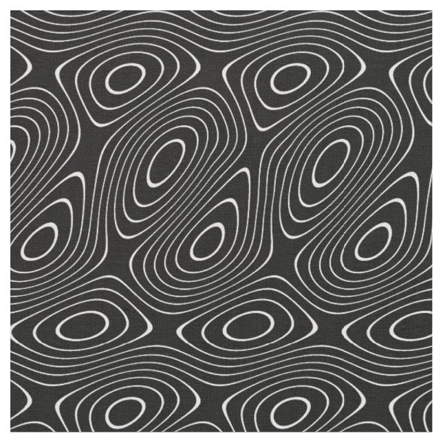 Optisk bild av svart Rand Wave Topografik Tyg (Närbild)