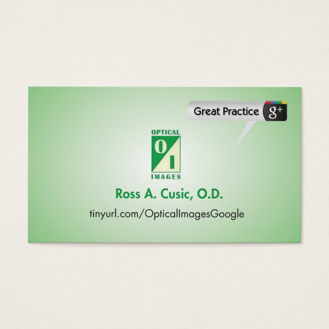 Optisk Bilder Visitkort (Framsidan)