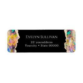 Optisk design på adressetikett för svart returadre returadress etikett