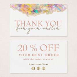 Optisk design tack för ditt rabattkort visitkort