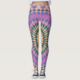 Optisk effektsblomma leggings