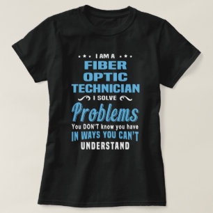 Optisk fiber-tekniker t shirt